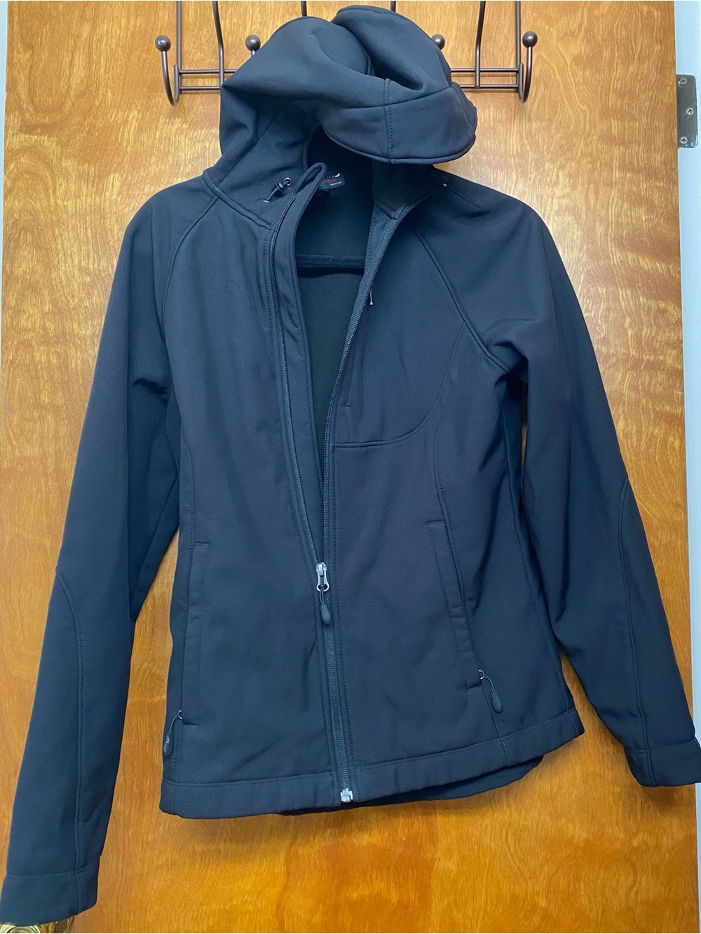 Kirkland Siganture Black Hooded Softshell Jacket